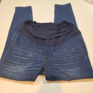 J. Crew Dark Blue Women's Maternity Pull-On Jeans in Size 30